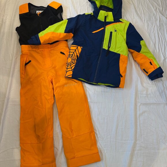 Spyder Boys’ Ski Jacket & Bib Snow Pants Set – Size 6/7 - Picture 4 of 10